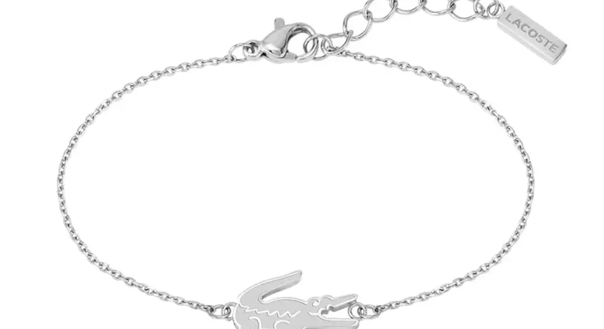 Elegancka bransoletka Lacoste damska ze srebra z kultowym krokodylem. Idealny dodatek dla każdej kobiety.